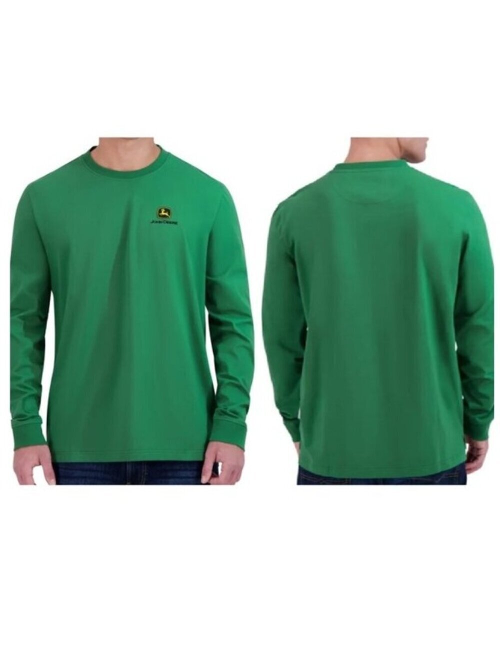 John Deere Men's Green Long Sleeve Jersey T-Shirt Size M Classic Fit